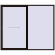REHAU SYNEGO SLIDE 2600x2200 мм BLACK_BROWN з двох сторін REHAU SYNEGO SLIDE 2600x2200 мм BLACK_BROWN з двох сторін