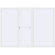 Розсувні терасні двері 3000x2200 мм REHAU SYNEGO (Похило-зсувні) Білий (RAL 9016) з двох сторін