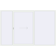 Розсувні терасні двері 3600x2300 мм REHAU Euro 60 (Похило-зсувні) Білий (RAL 9016) з двох сторін