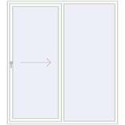 REHAU Brillant 70 (Похило-зсувні) 2000x2227 мм Білий (RAL 9016) з двох сторін REHAU Brillant 70 (Похило-зсувні) 2000x2227 мм Білий (RAL 9016) з двох сторін