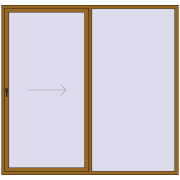 REHAU SYNEGO SLIDE 2500x2400 мм LIGHT_OAK з двох сторін