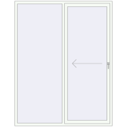 REHAU Euro 60 (Похило-зсувні) 1800x2300 мм Білий (RAL 9016) з двох сторін