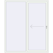 REHAU Brillant 70 (Похило-зсувні) 1800x2150 мм Білий (RAL 9016) з двох сторін