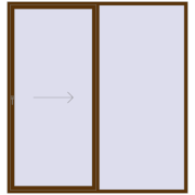 REHAU GENEO HST 2500x2650 мм WALNUT з двох сторін