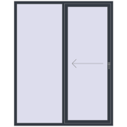 REHAU SYNEGO SLIDE 1800x2200 мм ANTHRACITE_GREY_STRUKTURAL з двох сторін