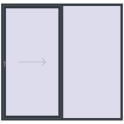 REHAU SYNEGO SLIDE 2500x2400 мм ANTHRACITE_GREY_STRUKTURAL з двох сторін