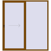 REHAU SYNEGO SLIDE 2200x2400 мм GOLDEN OAK з двох сторін