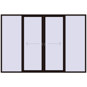 REHAU SYNEGO (Похило-зсувні) 3520x2399 мм BLACK_BROWN з двох сторін REHAU SYNEGO (Похило-зсувні) 3520x2399 мм BLACK_BROWN з двох сторін