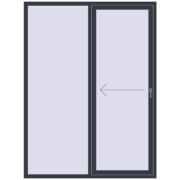 Розсувні терасні двері 1650x2200 мм REHAU Euro 60 (Похило-зсувні) ANTHRACITE_GREY_STRUKTURAL з двох сторін