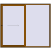 REHAU SYNEGO (Похило-зсувні) 2400x2100 мм GOLDEN OAK з двох сторін