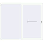 REHAU Brillant 70 (Похило-зсувні) 2350x2050 мм Білий (RAL 9016) з двох сторін