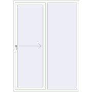 REHAU SYNEGO SLIDE 1600x2200 мм Білий (RAL 9016) з двох сторін