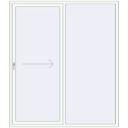 REHAU SYNEGO (Похило-зсувні) 1850x2200 мм Білий (RAL 9016) з двох сторін