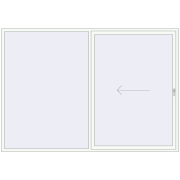 REHAU Brillant 70 (Похило-зсувні) 2970x2070 мм Білий (RAL 9016) з двох сторін