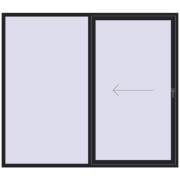 REHAU GENEO HST 2400x2100 мм BLACK_ULTI-MATT з двох сторін