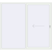 REHAU Euro 60 (Похило-зсувні) 2400x2200 мм Білий (RAL 9016) з двох сторін REHAU Euro 60 (Похило-зсувні) 2400x2200 мм Білий (RAL 9016) з двох сторін