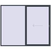 REHAU SYNEGO SLIDE 2800x2300 мм ANTHRACITE_GREY_STRUKTURAL з двох сторін