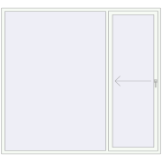 REHAU Euro 60 (Похило-зсувні) 2400x2200 мм Білий (RAL 9016) з двох сторін