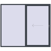 REHAU GENEO HST 2505x2155 мм ANTHRACITE_GREY_STRUKTURAL з двох сторін