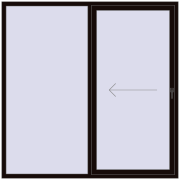 REHAU Brillant 70 (Похило-зсувні) 2030x2030 мм BLACK_BROWN з двох сторін