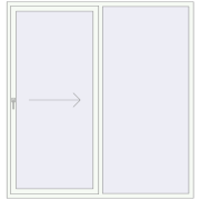 REHAU SYNEGO SLIDE 2000x2100 мм Білий (RAL 9016) з двох сторін