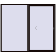 REHAU GENEO HST 2400x2100 мм BLACK_BROWN з двох сторін