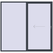 REHAU GENEO HST 2500x2400 мм ANTHRACITE_GREY_STRUKTURAL з двох сторін