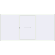 REHAU Euro 60 (Похило-зсувні) 4500x2200 мм Білий (RAL 9016) з двох сторін