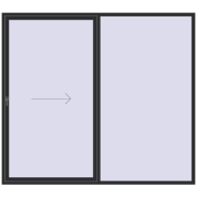 REHAU SYNEGO SLIDE 2700x2400 мм ANTHRACITE_GREY_GLATT з двох сторін