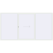 Розсувні терасні двері 4200x2200 мм REHAU Brillant 70 (Похило-зсувні) Білий (RAL 9016) з двох сторін