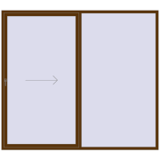 REHAU SYNEGO SLIDE 2700x2400 мм WALNUT з двох сторін