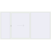 Розсувні терасні двері 4000x2200 мм REHAU SYNEGO (Похило-зсувні) Білий (RAL 9016) з двох сторін