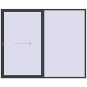 REHAU Euro 60 (Похило-зсувні) 2700x2200 мм ANTHRACITE_GREY_STRUKTURAL з двох сторін REHAU Euro 60 (Похило-зсувні) 2700x2200 мм ANTHRACITE_GREY_STRUKTURAL з двох сторін