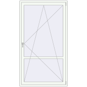 REHAU Euro 60 1200x2150 мм Білий (RAL 9016) з двох сторін REHAU Euro 60 1200x2150 мм Білий (RAL 9016) з двох сторін