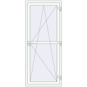 REHAU Euro 70 800x1900 мм Білий (RAL 9016) з двох сторін