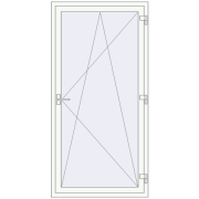 Балконні двері 1000x2000 мм REHAU SYNEGO MD Білий (RAL 9016) з двох сторін