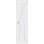 Балконні двері 500x1950 мм REHAU Euro 60 Білий (RAL 9016) з двох сторін