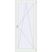 Балконні двері 870x2190 мм REHAU SYNEGO MD Білий (RAL 9016) з двох сторін