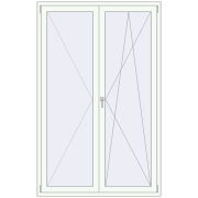 Балконні двері 1400x2200 мм REHAU Euro 70 ANTHRACITE_GREY_STRUKTURAL ззовні