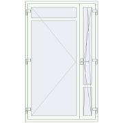 REHAU Euro 60 1200x2000 мм Білий (RAL 9016) з двох сторін