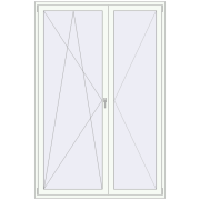 REHAU Euro 70 1600x2400 мм Білий (RAL 9016) з двох сторін