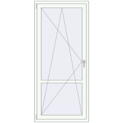 REHAU Euro 60 900x2000 мм Білий (RAL 9016) з двох сторін