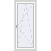 REHAU Euro 60 760x1760 мм Білий (RAL 9016) з двох сторін