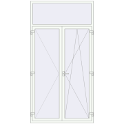 REHAU Euro 60 1400x2700 мм Білий (RAL 9016) з двох сторін