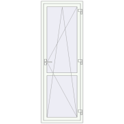 REHAU Euro 70 740x2160 мм Білий (RAL 9016) з двох сторін