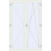 REHAU Euro 70 1400x2200 мм GOLDEN OAK ззовні