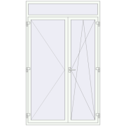 REHAU SYNEGO MD 1500x2500 мм Білий (RAL 9016) з двох сторін