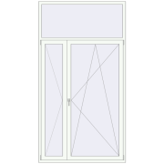 REHAU Euro 60 1480x2740 мм Білий (RAL 9016) з двох сторін REHAU Euro 60 1480x2740 мм Білий (RAL 9016) з двох сторін