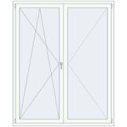 REHAU Euro 60 1700x2100 мм Білий (RAL 9016) з двох сторін