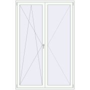 REHAU Euro 70 1600x2400 мм Білий (RAL 9016) з двох сторін